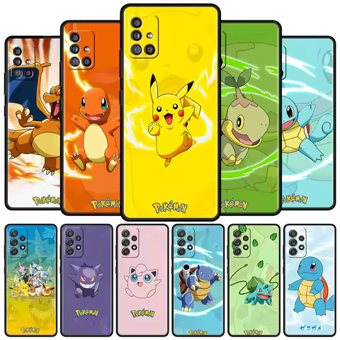 Pokemon Pikachu Soft Case For Samsung Galaxy A51 A12 A21s A71 A31 A52 A32 A03s A22 A41 A13 A12 A04 A72 TPU Silicone Phone Cover