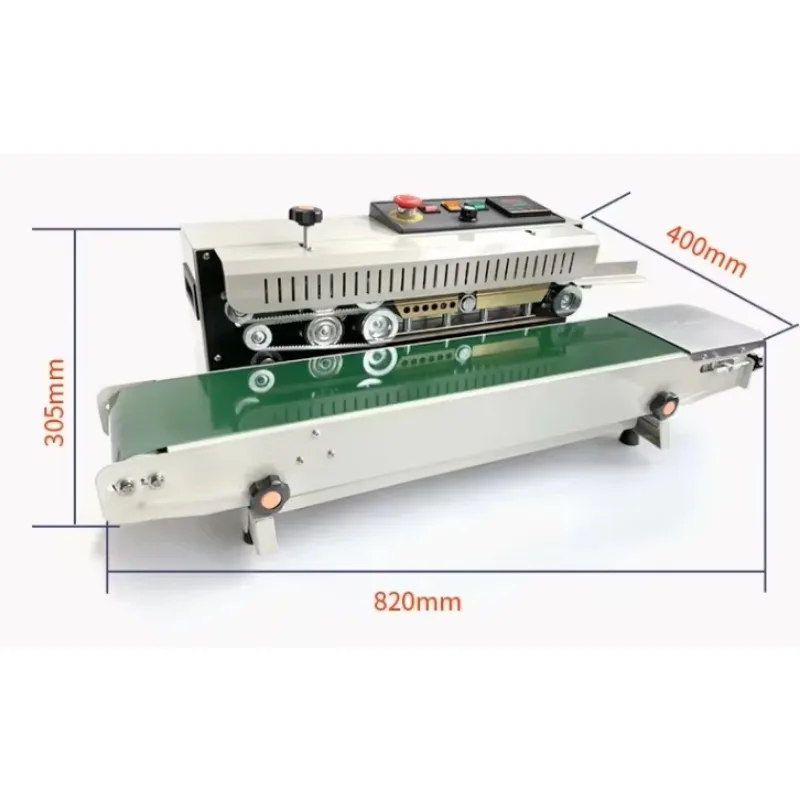 Stainless Steel Continuous Belt Sealing Machine Plastic Film Bag Sealing Machine Food Packaging Hot Bag Sealing Machine