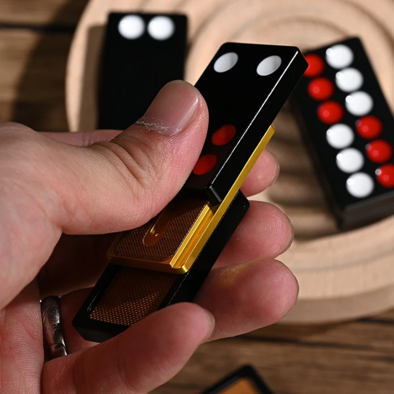 

Magnetic Push Card Mechanical Slider Three Layers Pushing Plate Coin EDC Alloy Stress Relief Toy AntiStress Fidget Decompression