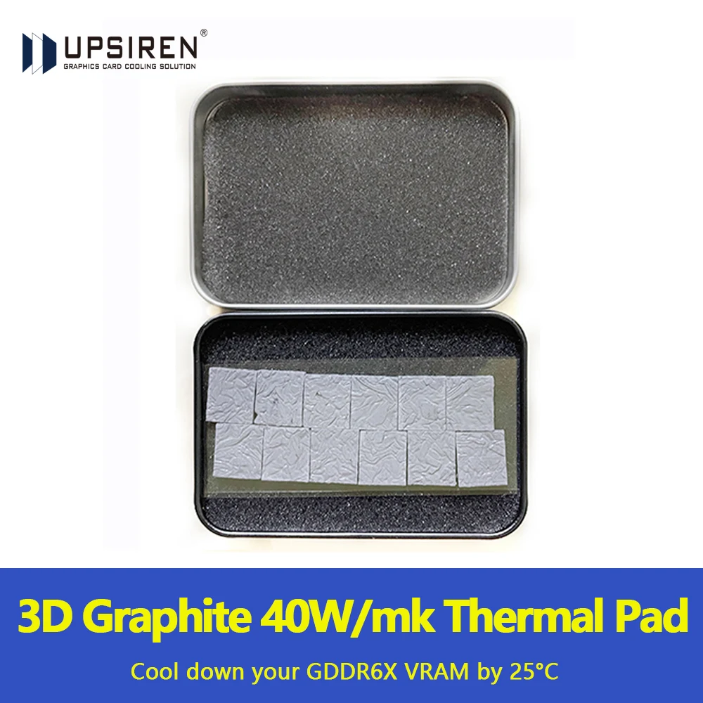 UPSIREN GDDR 6X VRAM 40W/MK 3D Graphite Thermal Grease Pad For 3070Ti 3080Ti 3090 Graphene Thermal Pad