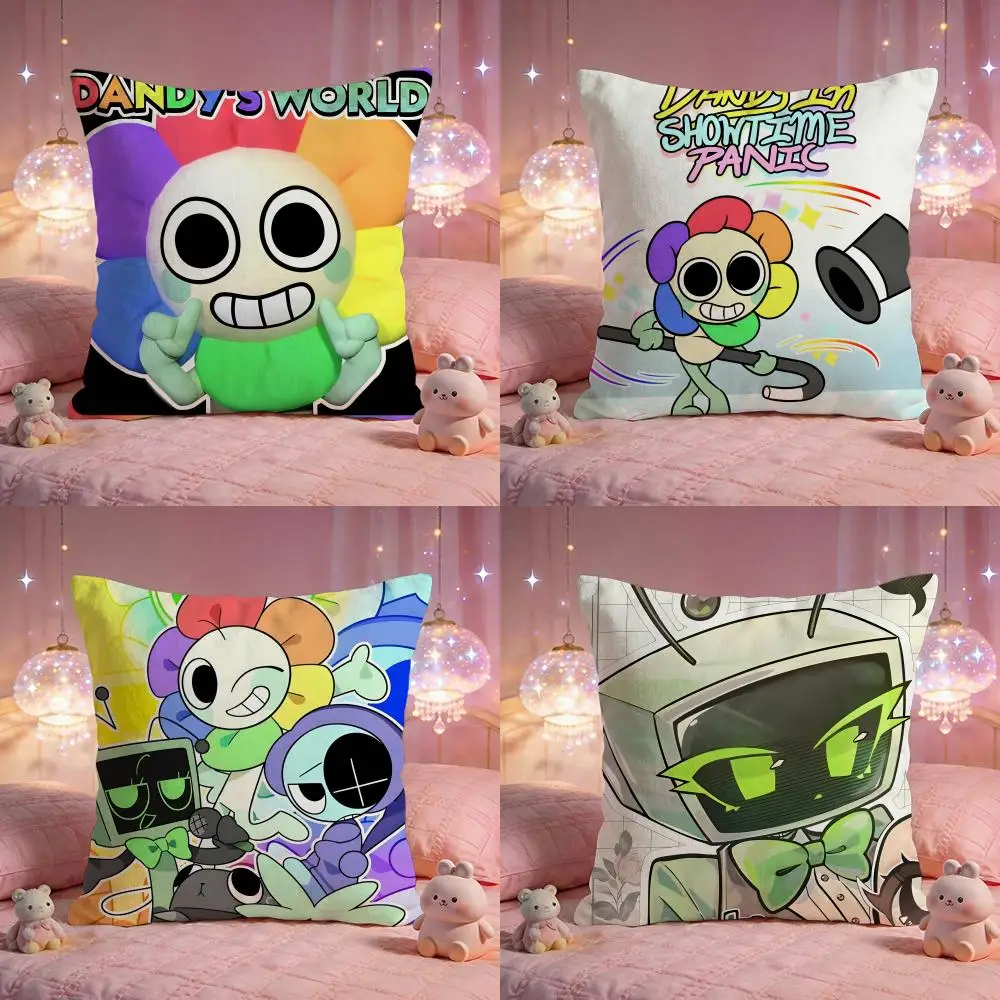 Funda de cojín Game Cute D-Dandys World, funda de almohada reversible de máxima comodidad, diseño dos en uno para cualquier habitación e interior de automóvil