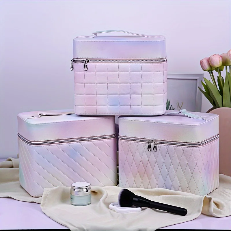 1pc OEM ODM cosmetic bag large capacity suitcase high-end desktop storage multifunctional cosmetic case