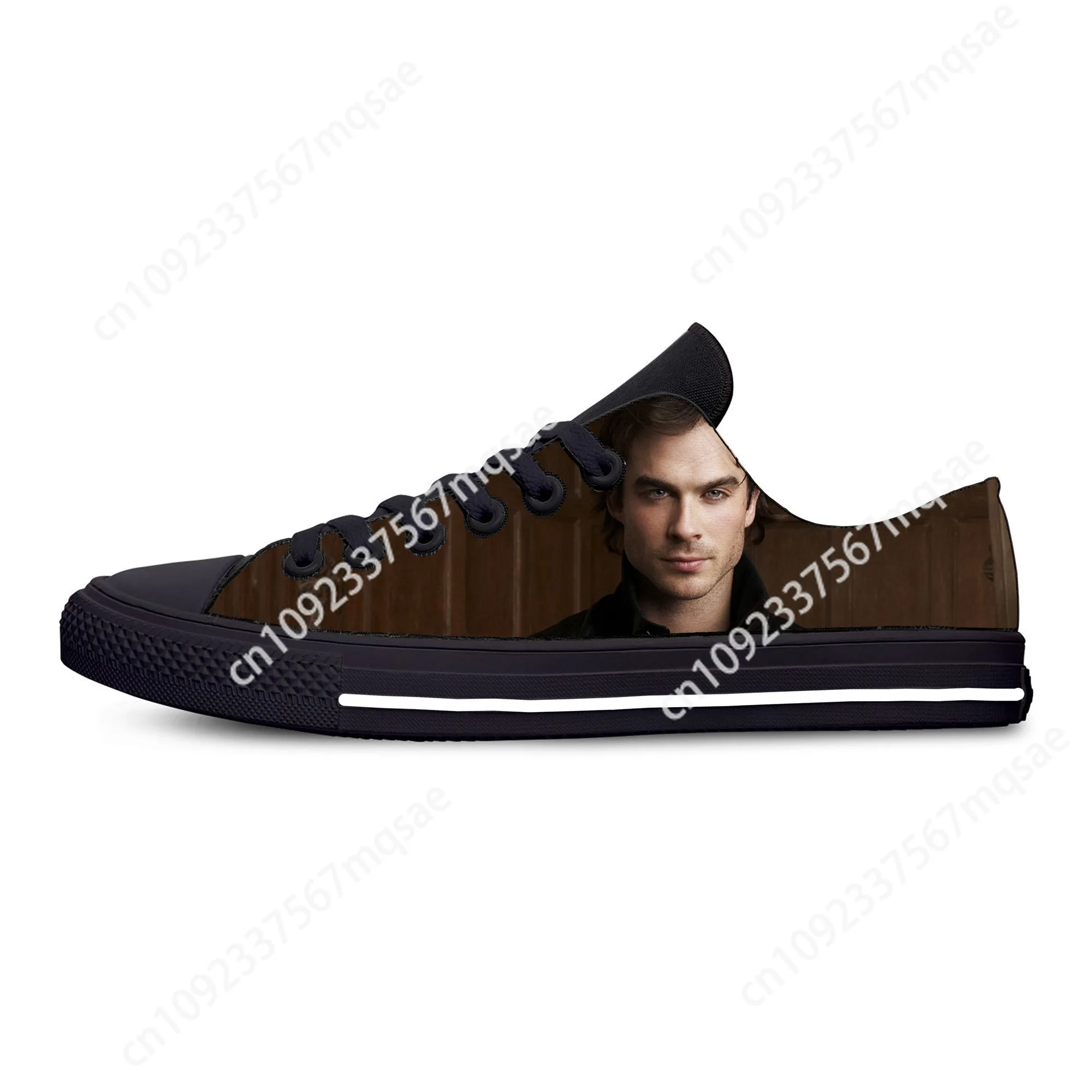 The Vampire Diaries Damon Salvatore Fashion Funny Casual Cloth Shoes High Top Lightweight Breathable 3D Print Men Women Sneakers