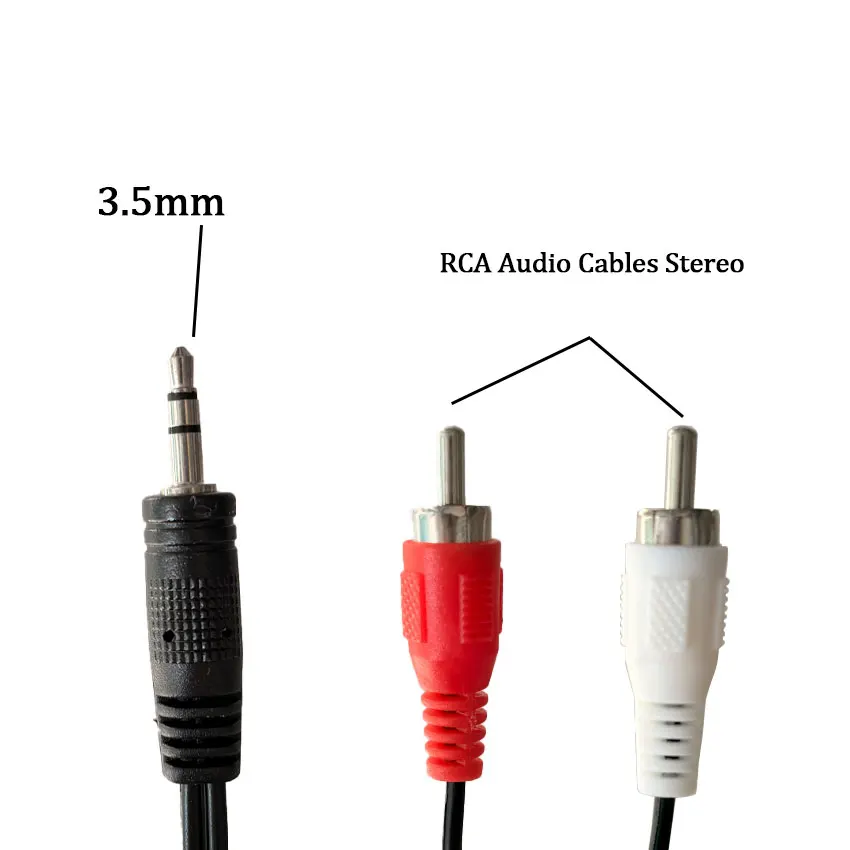 1.2M 3.5mm Jack to 2 RCA Audio Cables Stereo 3.5 mm Male to RCA Male Coaxial Aux Cable For Laptop TV DVD Amplifier Mp3 Speakers