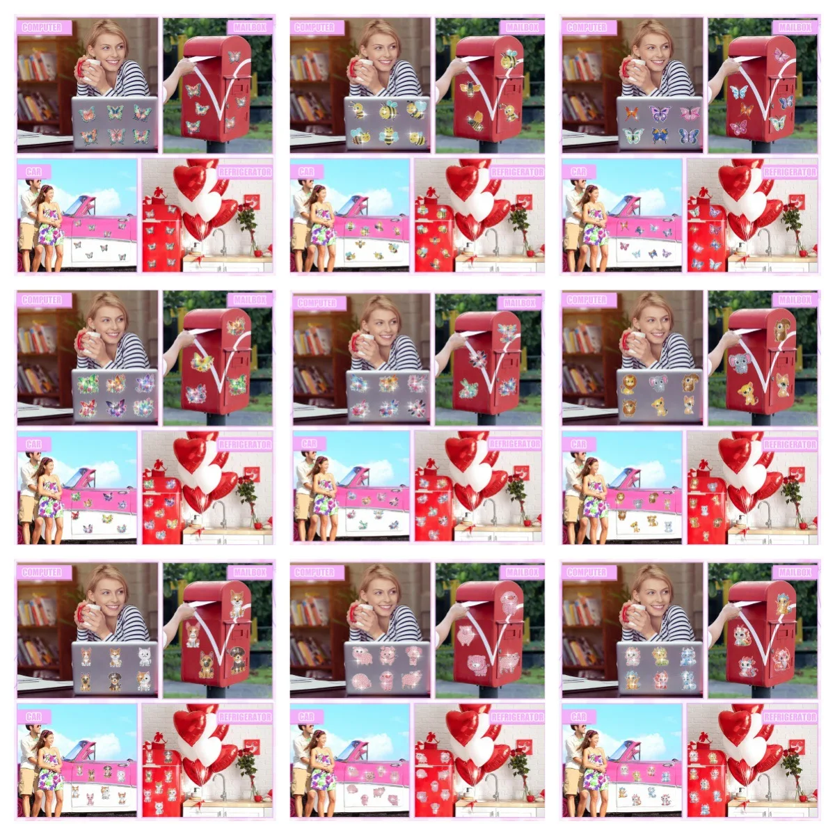 

DIY Diamond Painting Acrylic Animal Style Magnets Hot-Selling Home Decor Suitable for Decorating on Refrigerators