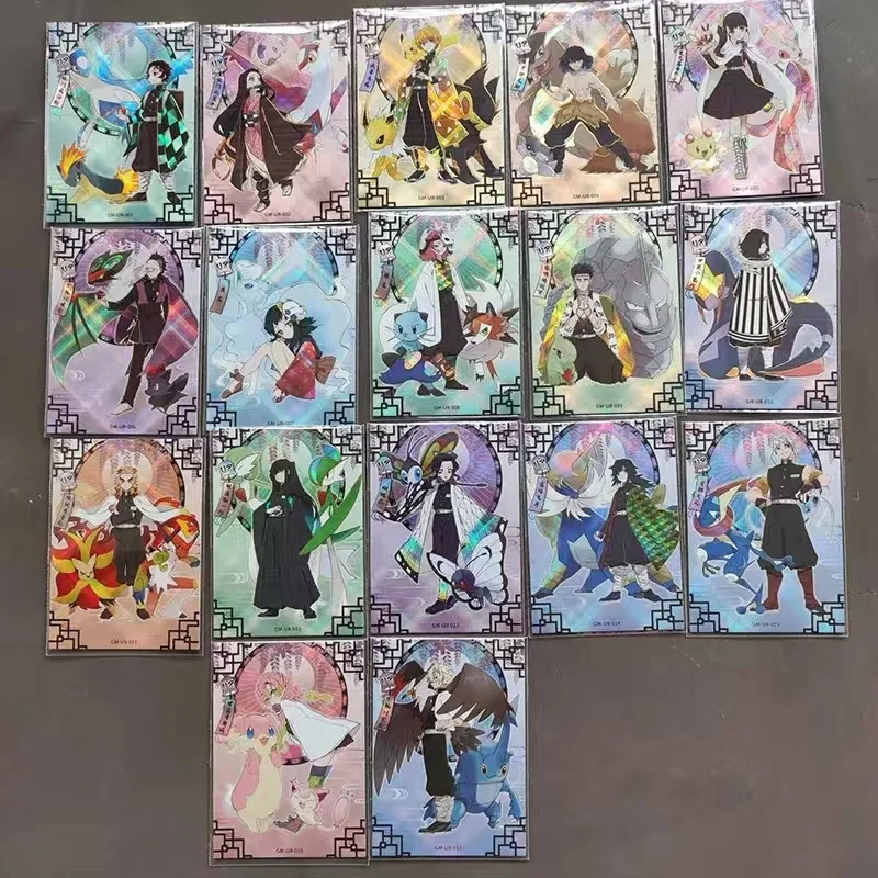 Demon Slayer Card Bean UR Full Set Rare Elf Anime Character Halloween Gift Japanese Cartoon Wholesale Unisex