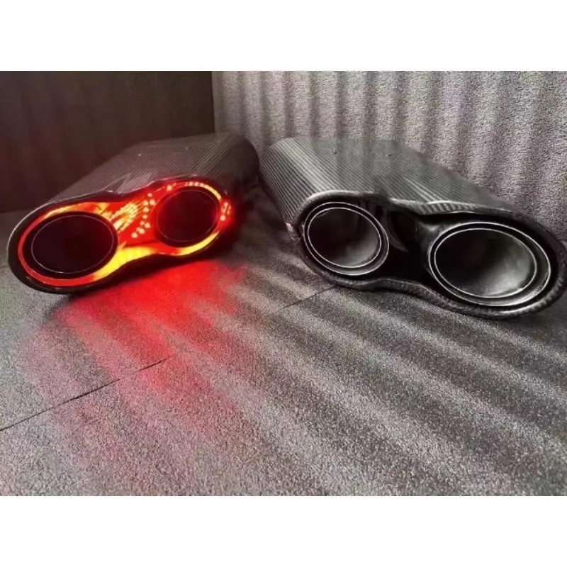 for Mercedes Benz G-Class Body Parts Dry Carbon Fiber Rocket Exhaust Nozzle Luminous Tailpipe Retrofit Upgrade Tailpipe Kit