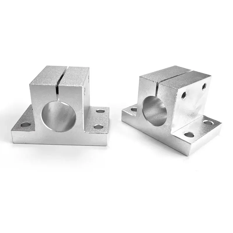 2PCS Aluminum Shaft Support Flanged Connector Clamps Struts Clamps Brackets for Device Stands Side Mounting Struts Clamps