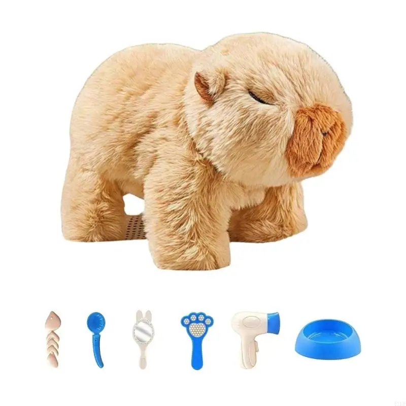 Electric Plush Pet Robot Animal Companion Toy with Life Like Sound Effects and Movement For Kids Role Playing Game
