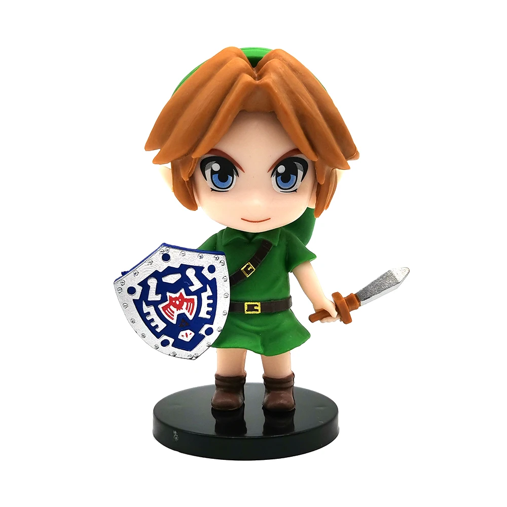 The Legend of Zelda 6 sztuk / zestaw 10 cm Q Wersja Link Księżniczka Zelda Figurka Gra Dekoracja Anime Ozdoby Kolekcja modeli Lalki