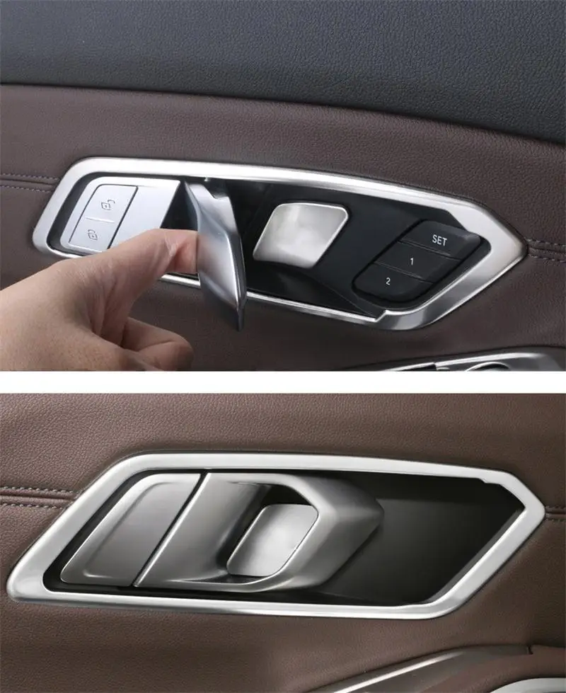 Car Interior Panel Door Handle Covers Trim For BMW 3 Series G20 G28 Decoration Protect Door Bowl Stickers Accessories