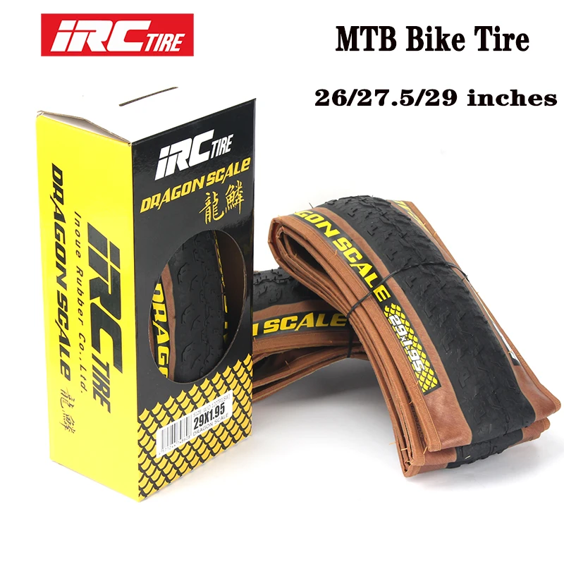 IRC MTB Bicycle Tire 26/27.5/29*1.9 Foldable Yellow Edge Mountain Bike Ultralight Anti Puncture Tyre antiskid Off-road Race Tire