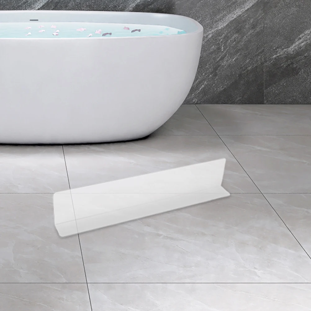 

Clear PVC Bathtub Splash Waterproof Oil Resistant Edge Protector Easy Install Transparent Spill Barrier for Bathroom Kitchen