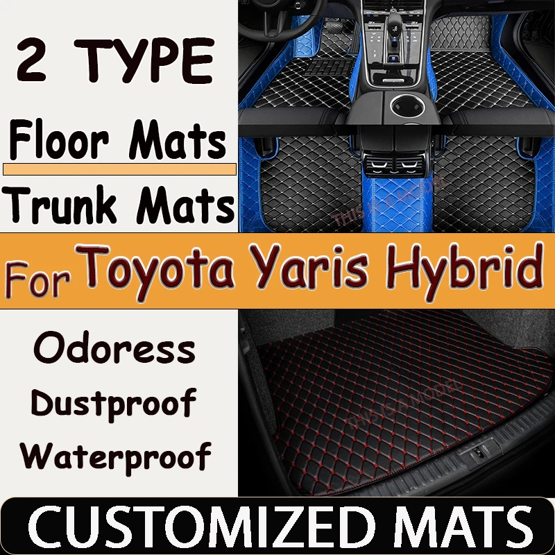 Car Floor Mats For Toyota Yaris Hybrid Mazda2 Hybrid MXPH11 2021 2022 2023 Waterproof Protective Pad Floor Cover Car Accessories