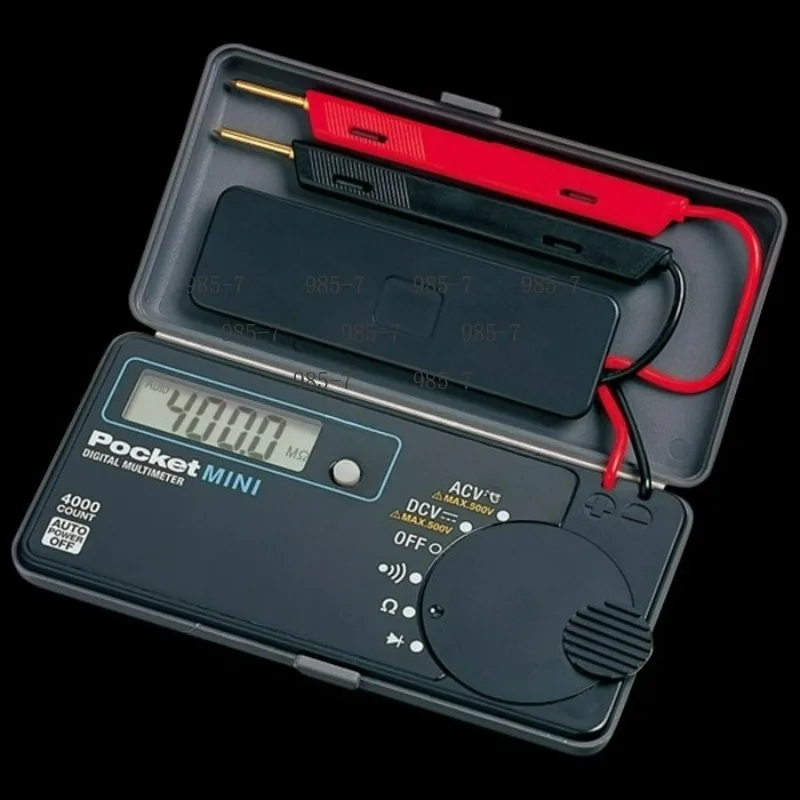 Mini Size Handheld DMM Tester, 4000 Count Display Supports DC AC Electrical Parameter Measuring