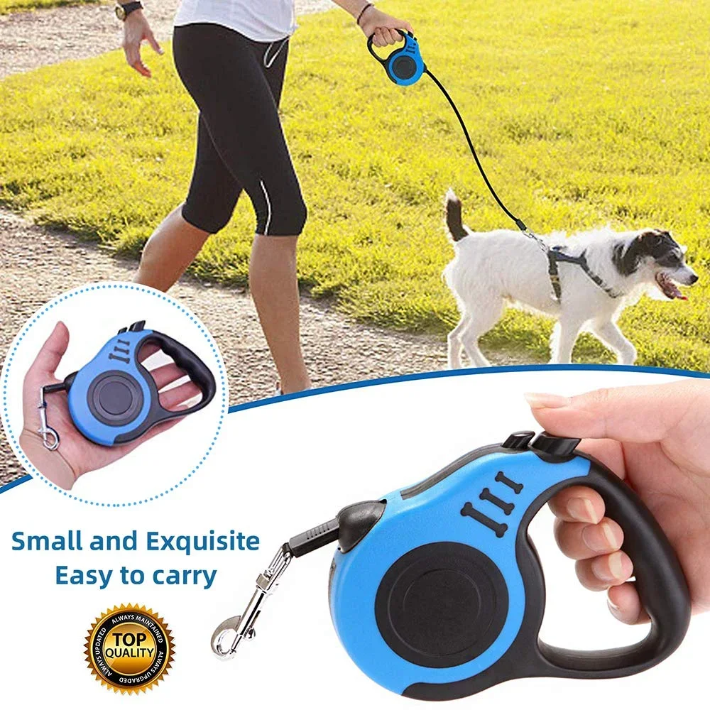 Retractable Cat Leash for Small Dogs and Cats  Tangle Free, Walking Leash with Anti Slip Handle, Pause and Lock Store Pet Leash