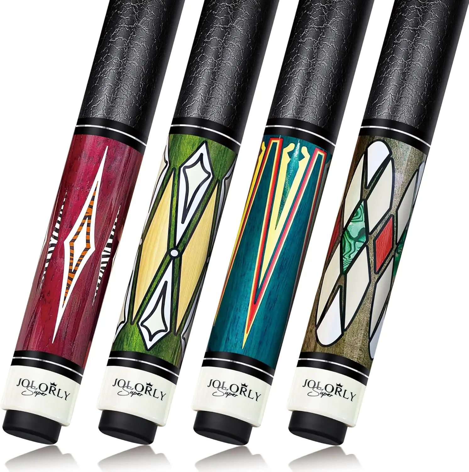 

58-inch 19 oz Pool Cue Set of 4 with 13mm Tip, Hardwood Professional Billiard Sticks for Players