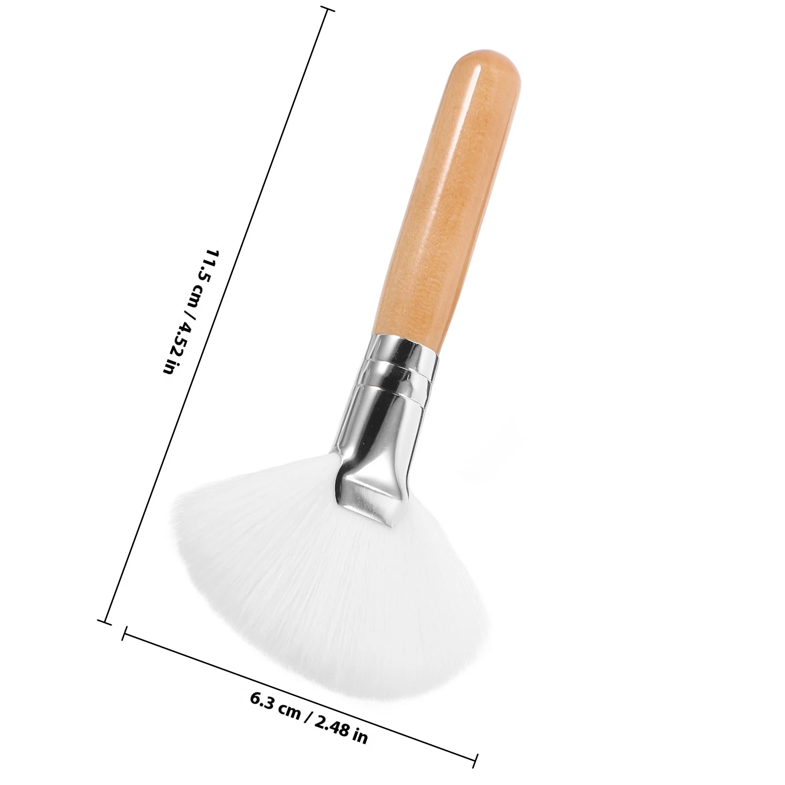 Brocha de maquillaje de abanico, 2 uds., pelo de nailon suave, herramientas de maquillaje facial sin caída para base, colorete, resaltador, brochas de ajuste de polvo