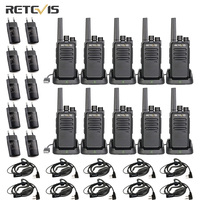 Retevis RT668 Walkie Talkies Long Rang 10PCS Rugged PMR Radio VOX 2 Way Radio for Hotel Restaurant Communication Equipment
