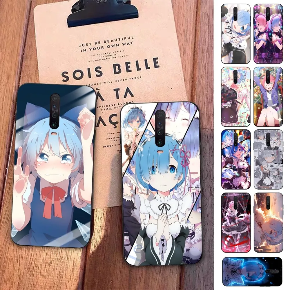 

ReZERO Ram Rem Phone Case For Redmi 5 6 7 8 9 10 plus pro 6 7 8 9 A GO K20 K30 K40 pro plus F3 Fundas