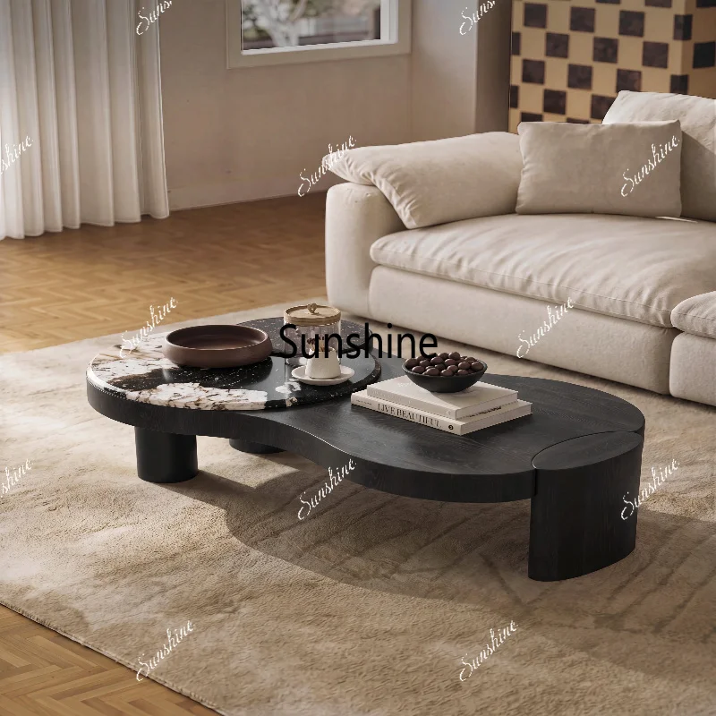 Italian minimalist special-shaped coffee table living room irregular art creative design high-end