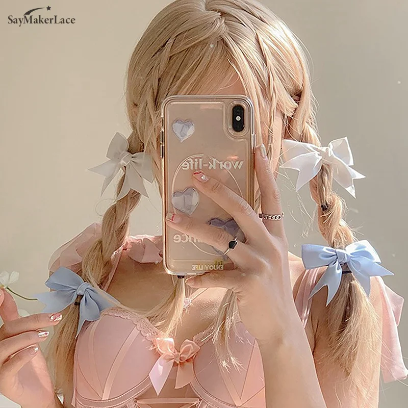 1pcs Fashion Satin Bow Hair Clips For Girls Kawii Elegant Barrettes Cute Hair Accessoires Ribbon Woman Hairpins Hairgrip