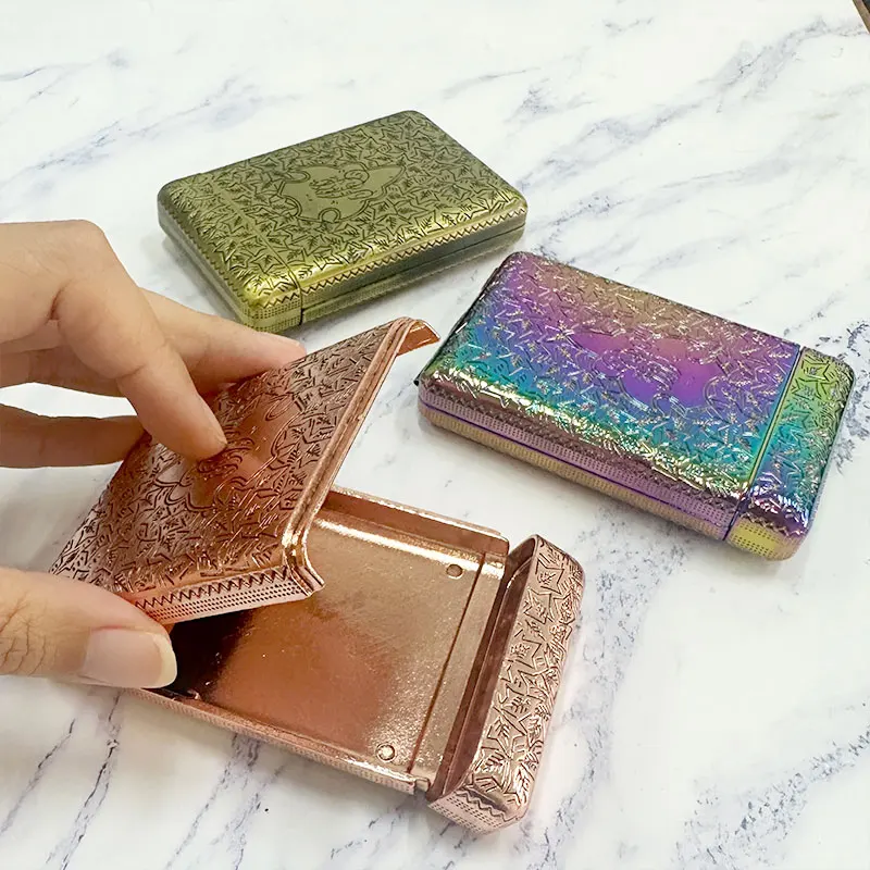 المحمولة الفاخرة خمر الكلاسيكية محفورة شيلبي نمط ثلاثة مفتوحة صندوق السجائر أدوات التدخين اكسسوارات السجائر 917