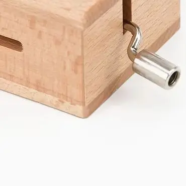 Instrument Music Box Practical Creative Hole Paper Tapes Present Wooden Hand-Cranked 70 * 63 * 50mm DIY Useful