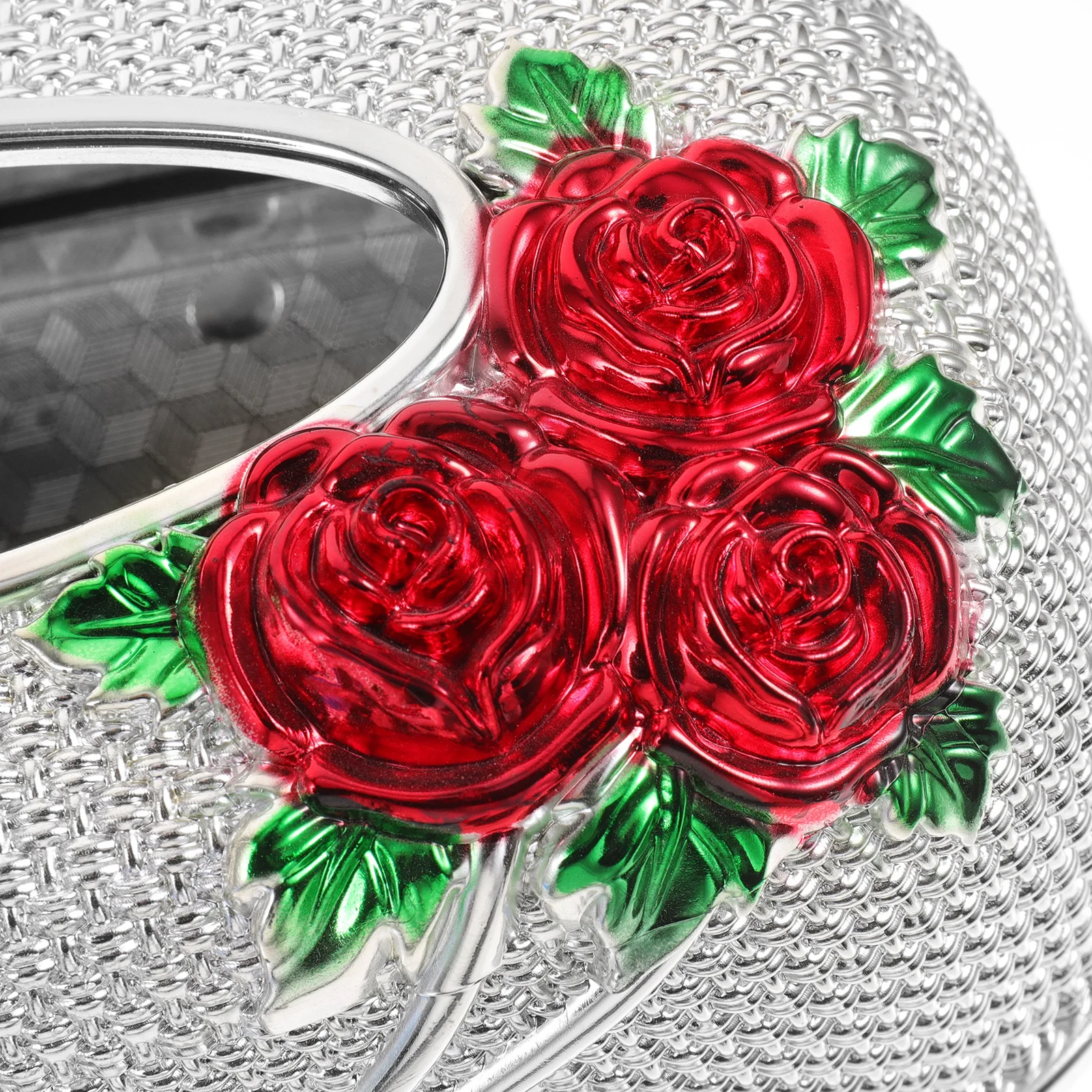 

Premium Plastic Rose Pattern Tissue Box Holder for Home Office Car Desktop Napkin Storage Case Dustproof Paper Towel Container