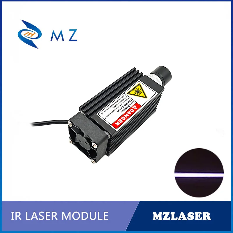 Imagem -05 - Infrared Line Laser Modelo com Ventilador de Refrigeração Focagem Ajustável 808nm 1000mw 1w 12v Adaptador de Alimentação Industrial Grade ir