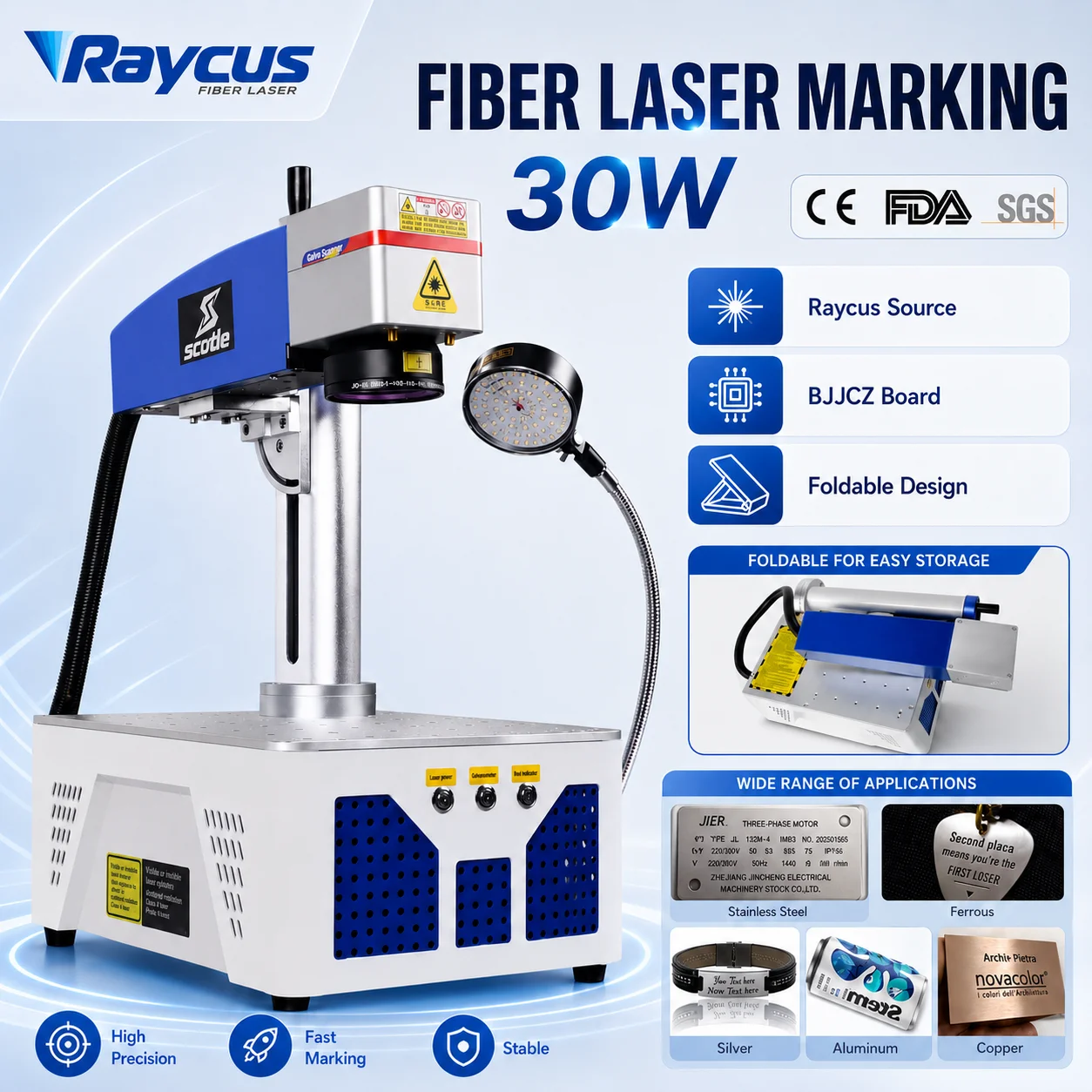 Machine de marquage laser à fibre Raycus 30W