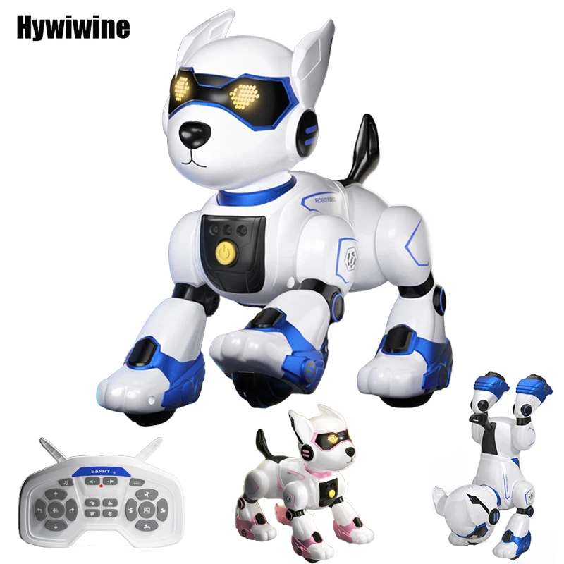 Funny RC Robot Electronic Dog Stunt Dog Voice Command Programmable Touch-sense Music Song Robot Dog for Boy Girls Children Toys