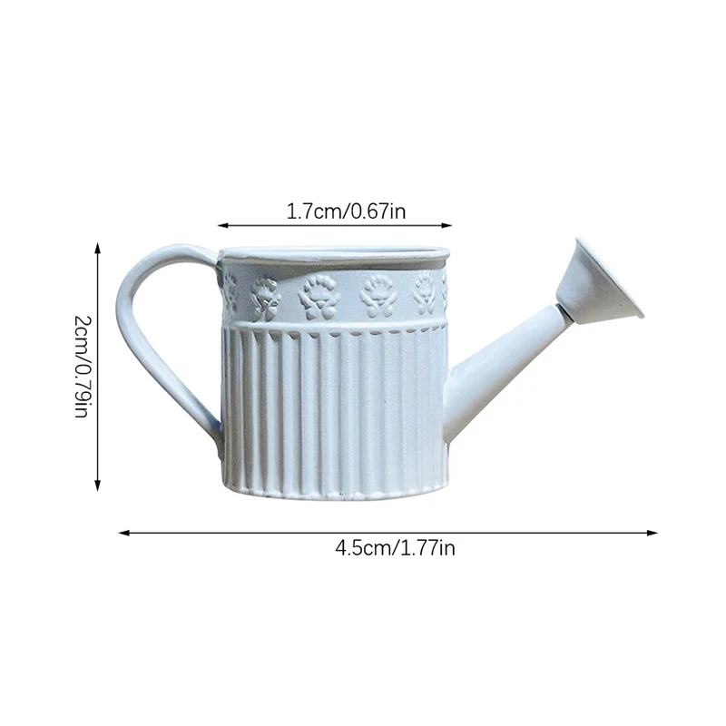 1:12 Dollhouse Miniature Alloy Watering Can Mini Lace-less Sprinkler Garden Scene Decor Toy Model DIY Doll House Accessories