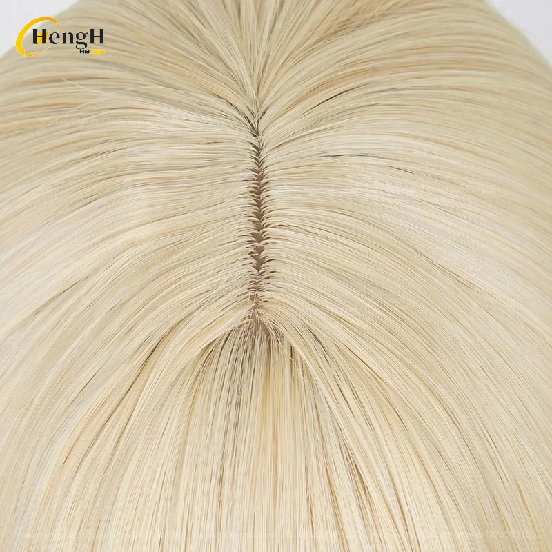 Disponibile Anime Chi Capelli sintetici Lunghi 120 cm Capelli lisci dorati chiari Capelli resistenti al calore Parrucche cosplay per feste di Halloween