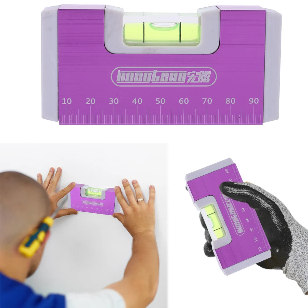 

94mm Magnetic Spirit Level with Metric Scale Precision Magnetic Level Ruler Spirit Level for Construction Carpenter Craftsman