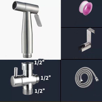 Handheld Toilet Bidet Sprayer Set Kit Stainless Steel Hand Bidet faucet for Bathroom Hand Sprayer Shower Head Self Cleaning