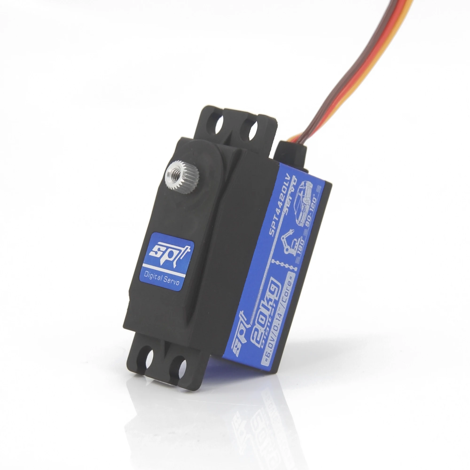 SPT 4420LV 20KG RC Servo High Torque Low Profile Metal Gear Short Body for 1/10 1/12 RC Car Crawler SCX10 TRX4 Boat Robot Wltoys