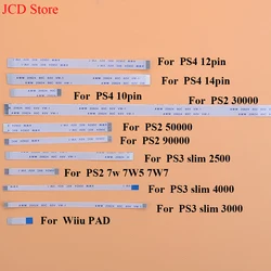 10pcs 6 7 8 10 12 14 Pin Power Switch Ribbon Flex Cable FPC connector cable For PS4 PS2 PS3 WiiuPAD Controller Flexible cable