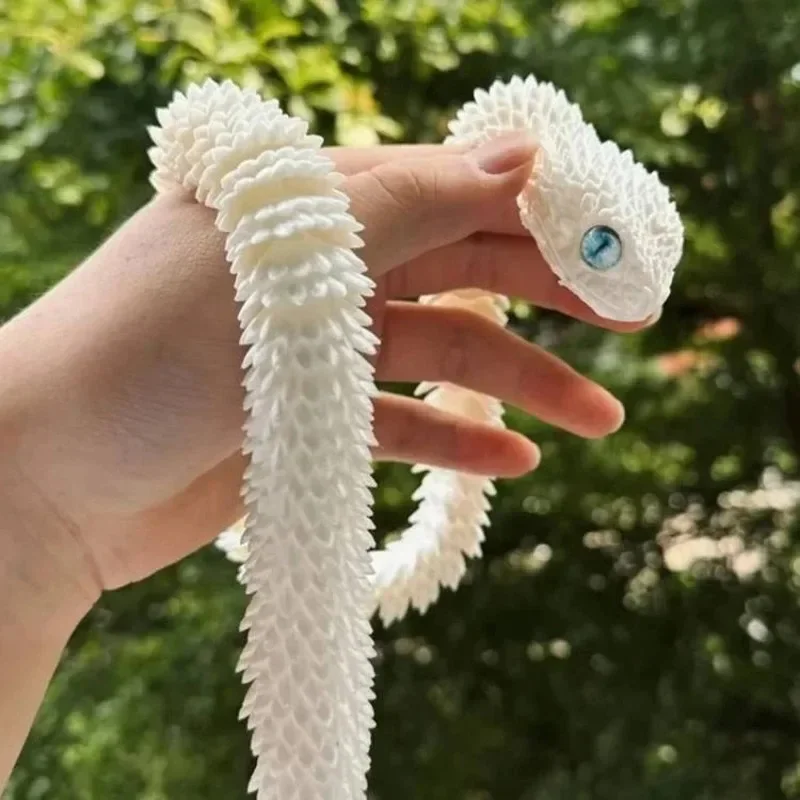 Realistic 3d Printed Movable Snake Figurine Desk Ornament Gift_voghion.com