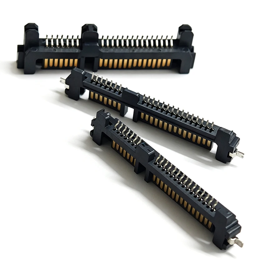 3/5PCS SATA7+15P Sinking Board 1.0 Male Socket Solid State Drive Plug SATA 22PIN SMT Male Head Notebook Hard Drive Connector