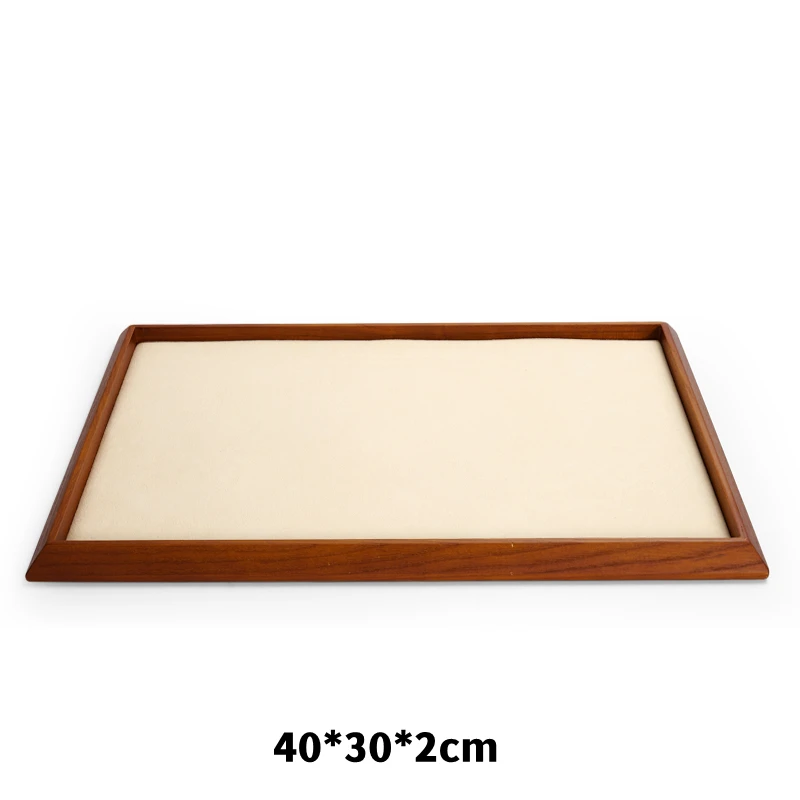 Oirlv Solid Wood Jewelry Organizer Tray Stackable Brown 4