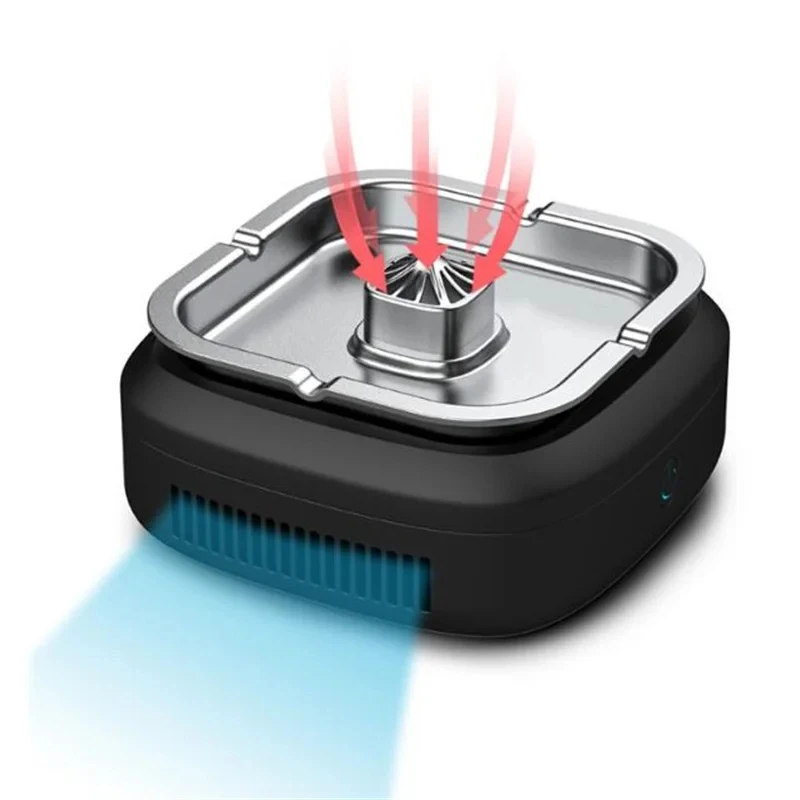 

Anti-odor and Anti-smoke Ashtray Ash Metal Clean Air Electric Ashtrays Smokeless Usb Smell Proof Air Purifier Smoke Vacuum Clean