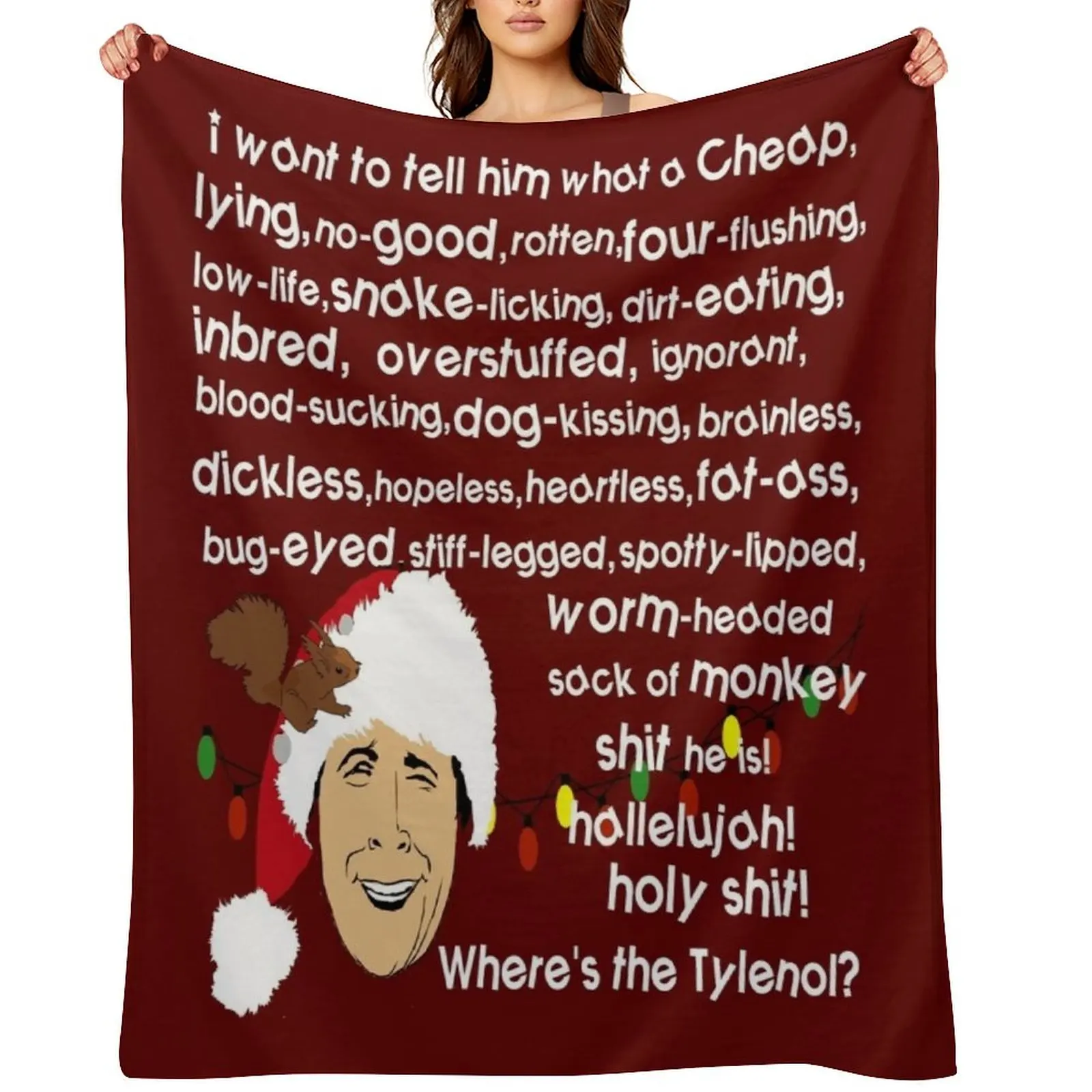 

Clark Griswold Rant Throw Blanket Soft Big Shaggy Nap valentine gift ideas Blankets