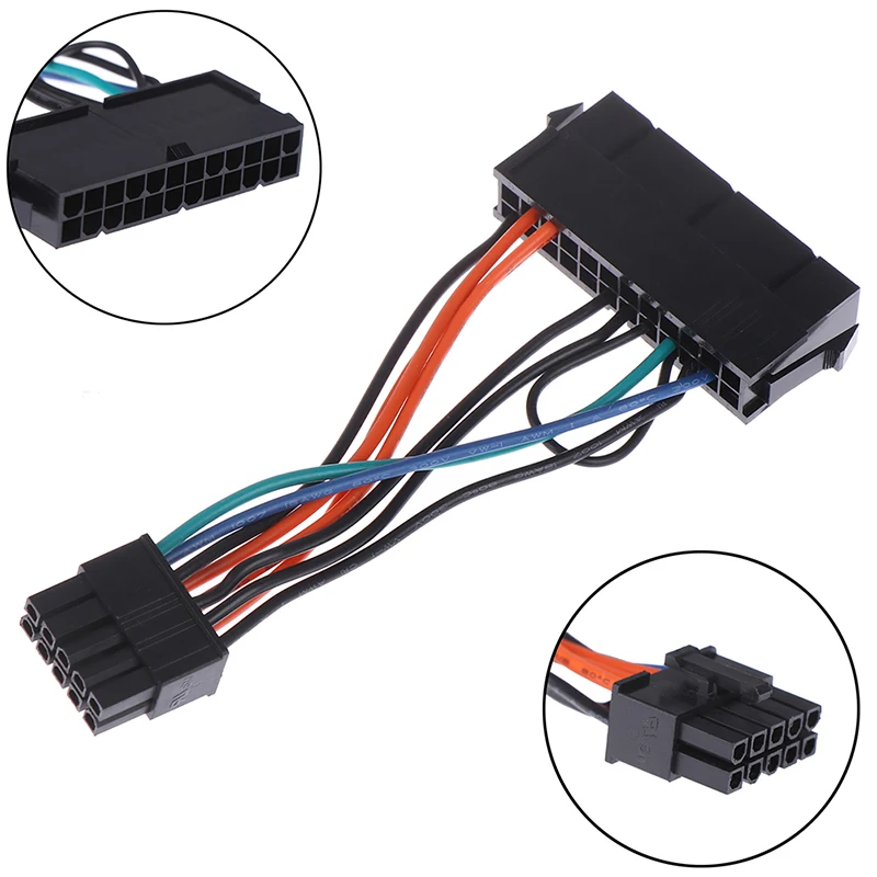 24Pin Female To 10Pin Male Adapter Power Supply Cable Cord For 10PIN Motherboard