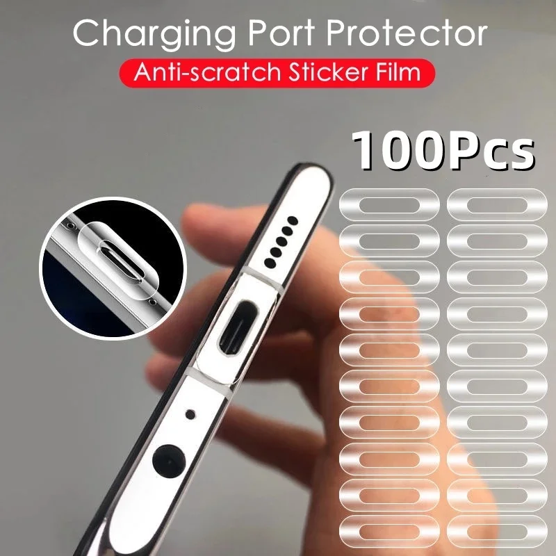 Charging Port Protective Film Sticker for IPhone 13 12 11Pro Samsung Xiaomi Universal Mobile Phone Type-C Protector Film