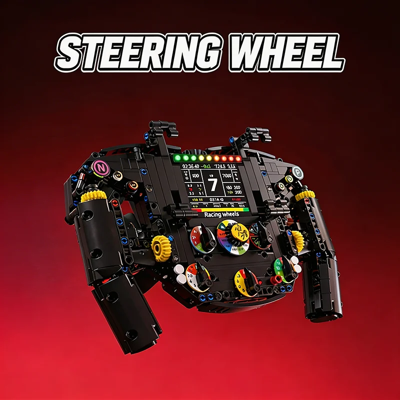 Blocs Techniques de Construction Créative MOC pour Volant de Course Formule 1, Jouets de Construction, Cadeaux d'Anniversaire pour Enfants, Garçons et Adultes, 800+ pièces