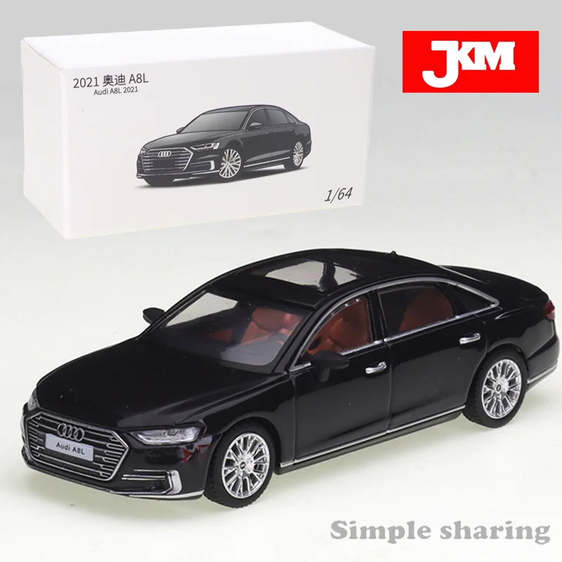 1/64 JKM Audi A8L Jeep Mazda Bugatti Volkswagen Alloy Car Model Series Front and Rear Sliding Pocket Cars Continuously Updated