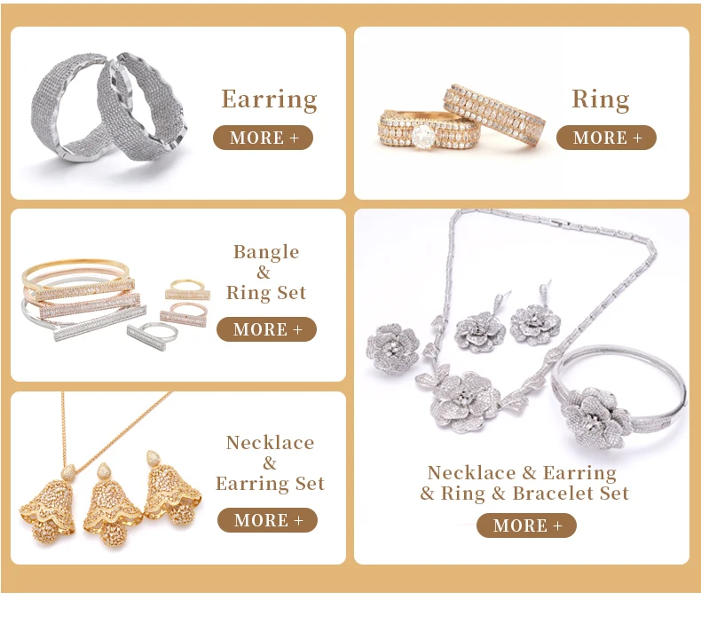 New plated Jewelry Set Bridal Cubic Zirconia for Woman\'s Party Gift Jewelry Sets Nigeria Wedding Jewelry Factory LIBYA