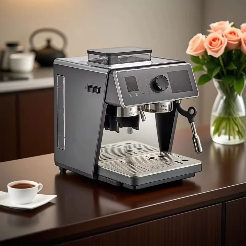 Coffee Machine with Grinder for Cafe Americano Commercial 58mm Espresso Coffee Machine Semi-Automatic Luxury 20 Bar