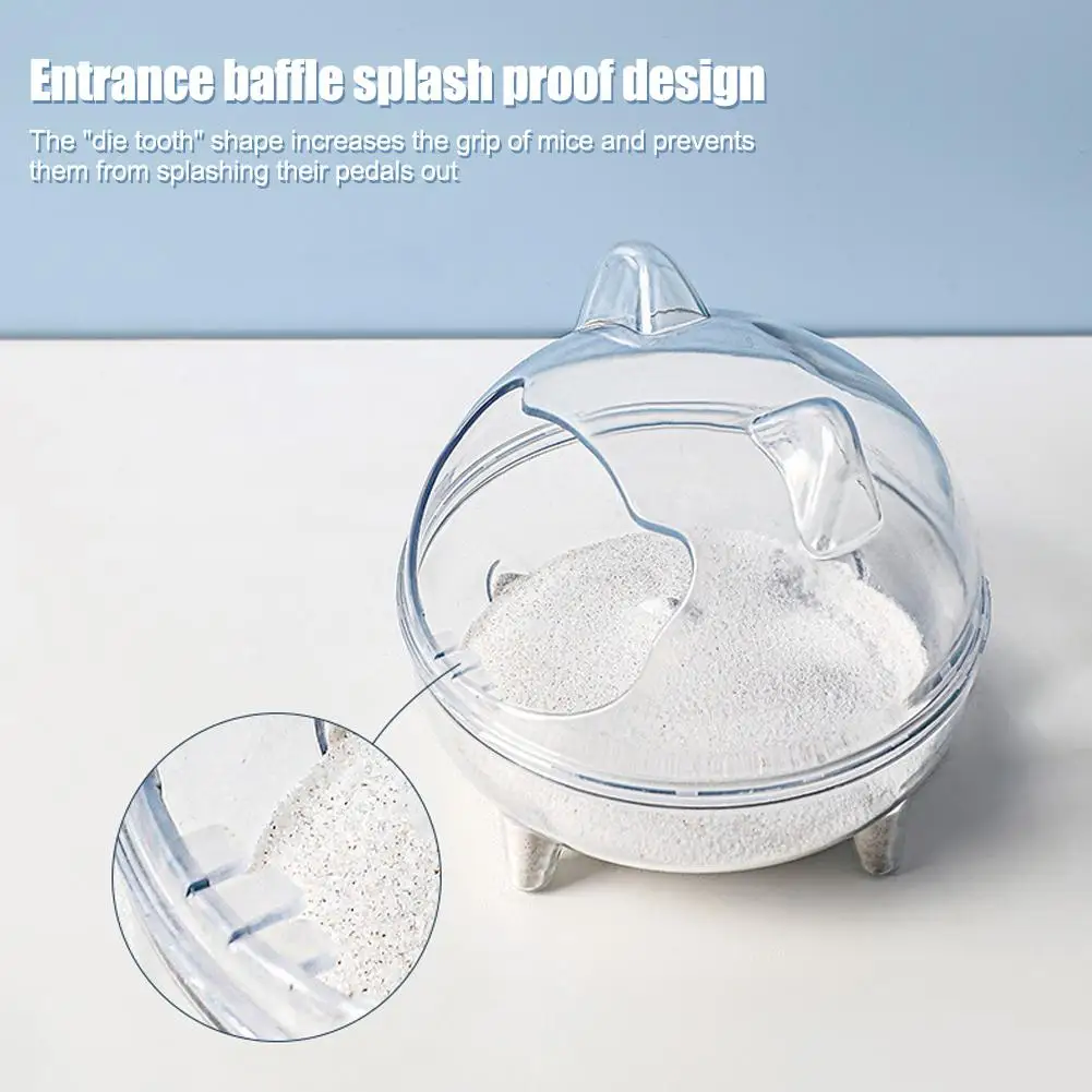 Transparent Hamster Bathroom Small Animal Toilet Container Anti-spill  Detachable Shower Room Pet Accessories